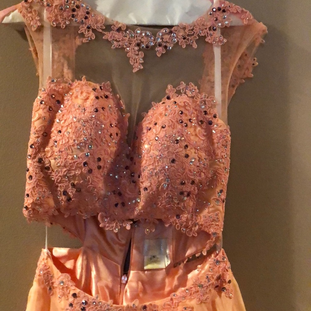 Semi 2 piece prom dress